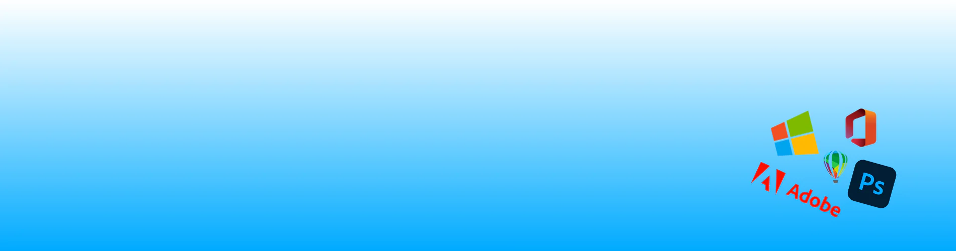 blue gradient electronic sales promotion banner 5X Office 2024 Pro Plus